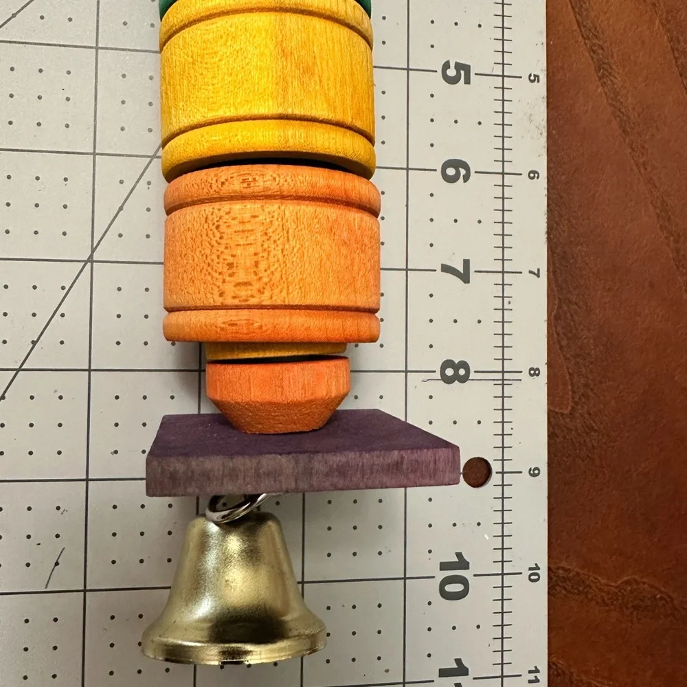 Handmade - Peek-a-boo wooden parrot toy